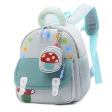 New College Style Backpack, Decorated With Small Mushroom Pattern, Unisex, Lightweight And Minimalist, Suitable For Campus Use Or Travel. - Green - View 4
