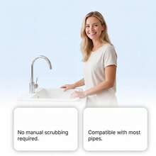 JUE FISH Pipe Cleaning Effervescent Tablets, Toilet, Sink, Kitchen Sink Dissolve Oil And Dirt, Clean And Fresh, Remove Stubborn Clogs And Grime, Deep Grease And Hair Clogs, Eliminate Odors In Pipes - Solid State - View 5