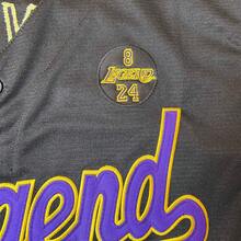 Men's Bryant 8 Forever Embroidered Baseball Jersey, Purple And Gold Colorway Fan Commemorative Baseball Uniform - Black - View 6
