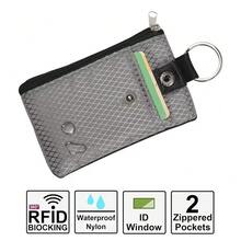 New Multifunctional Card Holder Keychain RFID Anti-Theft Ultra-Thin Mini Wallet Compact Card Sleeve With Halter - Multicolor - View 2