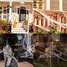 200 Square Feet Halloween Expandable Spider Web Decoration With 30 Fake Spiders, Elastic Spider Web Decor For Indoor/Outdoor Yard, Bar, Party And Haunted House Holiday Decoration - Multicolor - View 8