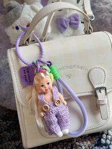 1pc 1pc [Dopamine Girl Series] Bag Charm Soft Keychain Bag Accessory DIY Jewelry Decoration Gift - Multicolor - View 4