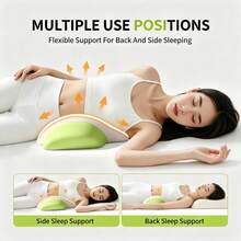 1pc Ergonomic Lumbar Pillow, 3D Dual-Layer Design Lumbar Support Cushion, Suitable For All Sleeping Positions, Breathable Curved Support Design, Neck And Cervical Spine Support Pillow - Rabbit Lumbar Support Pillow - View 3