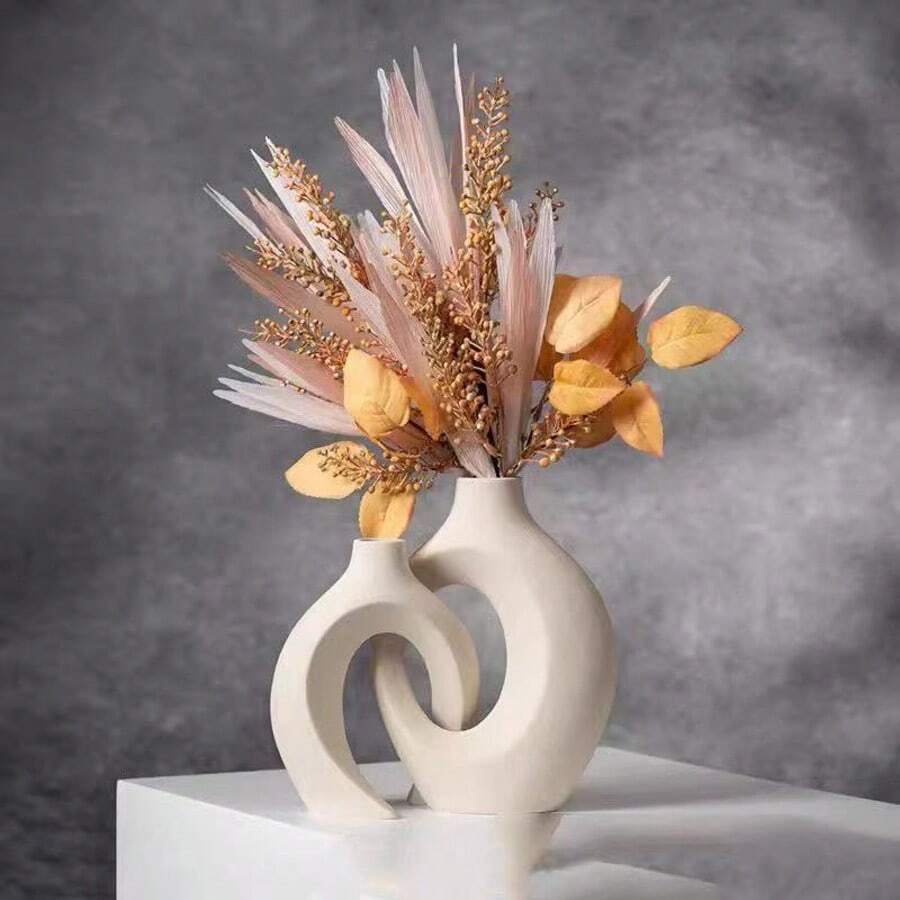 1pc 2D Flat Printed Acrylic Material Realistic Nordic Ins Modern Creative Vase Minimalist Floral Home Decor Luxury Set Ins Style Home Decor Minimalist Wabi-Sabi Style - 1PC - View 1