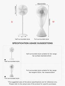 Universal Fan Dust Cover, Disposable Dust Cover, Home Fan Protection Cover, Suitable For 10-15 Inch Diameter Fans, Easy To Install And Remove, Suitable For Bedroom, Living Room, School, Office, Classroom, Random Style Shipped, Home Fan Accessories - Multicolor - View 6