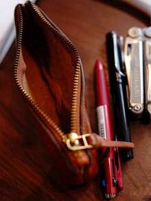 Dompet Resleting Premium, Tas Penyimpanan Portabel untuk Pelajar, Organizer Kuas Makeup Kecil - Beraneka warna - View 5