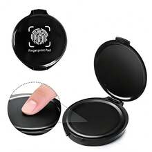 1pc Blue Portable Fingerprint Ink Pad, Suitable For Notarization, Identity Verification And Security Authentication - Blue - View 1