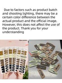 10/20/30pcs/Set Maillard Color Series Multi-Style Hair Clips, Minimalist Hair Accessories - Suitable For Girls And Women, Perfect For Daily Wear And Back To School Season - Multicolor - View 9