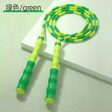 1pc Bamboo Jump Rope With Adjustable Soft Beads, Suitable For Student Exams, Daily Training, Fitness Training And Parent-Child Sports - Multicolor - View 4