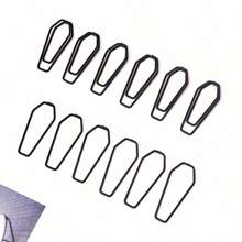 20pcs Coffin Shaped Metal Paper Clips, Halloween Gift Funny Paperclips, Office Stationery Bookmarks, Black Document Organizer Clips - One Size Fits All - View 9