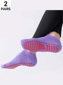 yuluan 2 Pairs Non-Slip Silicone Socks For Men And Women, Floor Socks, All-Season Breathable Adult Yoga Socks, Fitness Dance Socks, Playground Non-Slip Socks, Adult Indoor Non-Slip Socks, Summer Yoga Pilates Socks/Trampoline Grip Socks - Multicolor - View 6