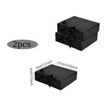 10pcs Black Gift Boxes With Lids, Groomsman Proposal Boxes, Luxury Black Gift Boxes With Ribbons, Suitable For Weddings, Birthdays, Parties, Graduations, Valentine's Day, Back To School And Other Occasions - Black - View 17