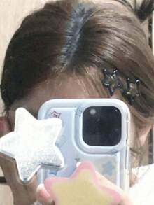 5/30pcs Women's Y2K Pentagram Metal Hair Clips Suitable For Daily Use - Black - View 3