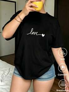 Plus Size T-Shirts - Black - View 1
