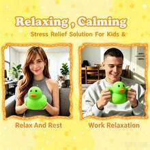 1 pièce Jouet anti-stress canard vert extra large, doux et moelleux, parfait pour les fêtes, les cadeaux d'anniversaire, Halloween, Thanksgiving, Noël, la fête du travail, la rentrée scolaire, les cadeaux de fête, squish croustillant, squish beurre croustillant, à presser, balle slushy, jouet anti-stress moelleux, squish dumpling, Toys Army, fournitures scolaires - Multicolore - Voir 6