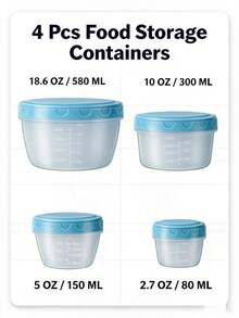 4pcs Transparent Colorful Bento Box, Yogurt Cup, Lunch Box, Salad Bowl, Yogurt Cake Dessert Box, Stackable Food Storage Container Set With Lids, Transparent Plastic With Measurement Scale, Reusable Airtight Storage Box, Refrigerator Fruit Vegetable Snack Storage, Home Kitchen Supplies, For Christmas, Halloween, Valentine's Day, Birthday Party - Multicolor - View 10