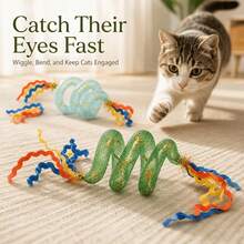 1pc Pet Cat Teaser Throwing Toy, Built-In Crisp Bell, Essential For Cat Self-Entertainment And Boredom Relief, Durable And Hard To Damage, Quickly Attracts Cat's Attention - Multicolor - View 4