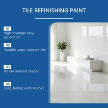 vyreth Tile Color Change Paint (White) Waterproof Stain-Resistant No-Demolition Renovation Suitable For Kitchen And Bathroom Wall And Floor Remodeling - A - View 5