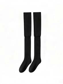 1/2/3 Pasang Kaos Kaki Selutut Longgar Wanita, Kaos Kaki di Atas Lutut, Kaos Kaki Boot Panjang yang Melangsingkan, Cocok untuk Pemakaian Sehari-hari. - Kaus kaki longgar setinggi paha - View 8