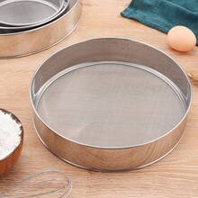 Flour Sifter; Stainless Steel; 40 Mesh; Professional Baking; Fine Mesh; Filter Flour; Powdered Sugar; Cocoa Powder; Making Cakes; Bread Cookies; Pizza; Kitchen DIY; Camping And Picnics; Outdoor Cooking; Family Gatherings; Practical Kitchenware - View 8