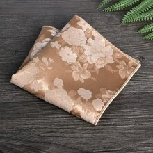 1 buah/6 buah Sapu Tangan Lipat Pria, Aksesori Jas 23*23cm Sapu Tangan Saku Jacquard Besar Baru, Aksesori Pakaian Pria untuk Pesta Malam, Motif Bunga, Dapat Dicuci dan Digunakan Kembali, Dekorasi Portabel, Warna Acak - MultiWarna - View 11