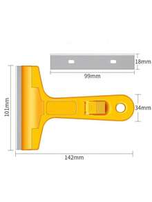 Multifunctional Cleaning Scraper - Wide Edge Design, Suitable For Stoves, Windows And Paint Removal, Perfect For Removing Adhesives And Debris. No Battery Required. This Is A Stove Cleaning Tool. | Ergonomic Design | Manual Operation, Multifunctional Household Cleaning Scraper, Easy To Replace Tile Scraper, Tile Grout Cleaning Knife, Glass Adhesive Removal Tool (Random Packaging Card Color) - A - View 4