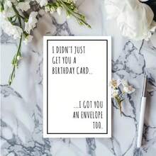 OBOVAY 1pc, Humorous Greeting Card With Envelope, Suitable For Any Recipient - Perfect For Birthday, Thanksgiving, Christmas, Halloween, Congratulations And Other Versatile Occasions - A - View 2
