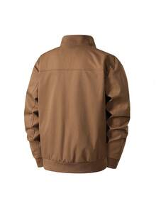 Men's Spring/Autumn Stand Collar Casual Fashion New Jacket, Suitable For Daily Commute, Vacation, Gift - Khaki - View 5