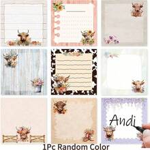 1/5pcs Highland Cow Sticky Notes, Cute Self-Adhesive Memo Pads, Office Decor Gift, Fridge Magnet, Student School Teacher Meeting Office Supplies, Suitable For Back To School Season - one-size - View 13