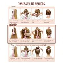 1pc Heatless Curling Rod, Satin Heatless Curling Hair Band, Slouchy Hairstyle Styling Tool, Suitable For Overnight Soft Wavy Curls, Long And Medium Hair Applicable Hair Tie Curling Rod, DIY Hairstyle Accessory, Daily And Party Use, Hairstyle Styling Tool Set - One Size - View 6