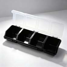 4-Compartment Plastic Storage Box With Lid For Screws, Nuts And Nails - Durable Multi-Purpose Hardware Tool Parts Organizer - A - View 10