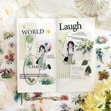 4pcs Set, Aomori Collection Series PET Sticker Book, Beautiful Floral & Plant Patterns, Die-Cut With Adhesive Backing, Waterproof PET Material, Easy To Use & Durable, 20 Unique Designs Per Book, Scrapbooking Collage Background Material, Suitable For Guka, Water Bottles, Notebooks, Photo Albums, Greeting Cards DIY Decoration, Daily Item Decorative Stickers - Aomori Small Collection 4-piece Set - View 7