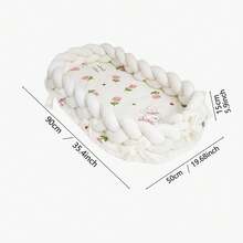 1pc Soft Skin-Friendly Baby Nest, Portable Baby Bed Suitable For 0-12 Months, Cotton Breathable Baby Bed, Suitable For Newborn Lounger - Multicolor - View 2