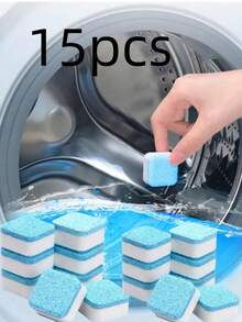 Jakehoe 12pcs Powerful Washing Machine Cleaner Tablets - 3-In-1 Deep Descaling, Thoroughly Removes Limescale. Keeps Your Washer Drum/Agitator Fresh And Smooth. Bathroom Decor And Accessories, Laundry Detergent, Cleaning Supplies - Powdery - View 16