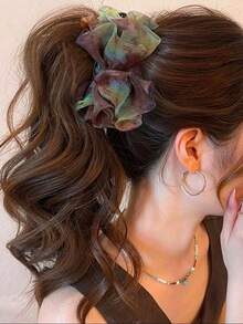 1pc Gradient Bow Banana Hair Clip Women Elegant Fashion Ponytail Claw Clip Daily Use Twisted Updo Hair Accessory - Multicolor - View 4
