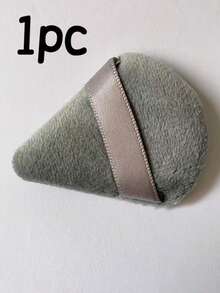 1pc Tongue-Shaped Water Drop Powder Puff, Flocked Soft Triangle Pointed Makeup Tool - Grey - View 7