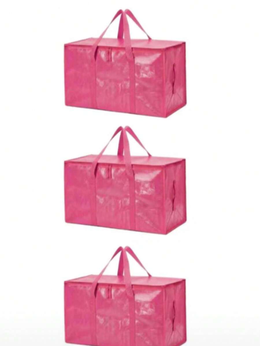 1/3pcs Large Capacity Thickened Heavy Duty Moving Bags, Moving Supplies Storage Containers, Moving Essentials With Reinforced Handles, Wear-Resistant Waterproof Foldable Clothes Storage Boxes, Large Size Blanket Toy Shoe Storage Bins, College Dorm Essential Storage Items, Underbed Storage Space - Multicolor - View 1