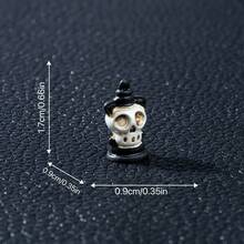 6pcs Ghost Skeleton Furniture Statue Set, Suitable For Room Decoration, Desktop Ornament, Resin Craft, Micro Landscape DIY Decoration Accessories, Applicable For Halloween Theme Party Decor - A - View 2