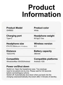 Acer OHR802 Wireless Earbuds With Active Noise Cancellation, Noise Isolation, Multi-Function Touch Control, Lossless Surround Sound, High-Definition Calls, Comfortable In-Ear Fit, Compatible With IOS/Android Systems - View 12