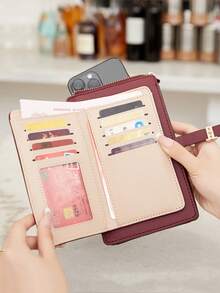 FOREVER MIYIN Dompet Ponsel Layar Sentuh Wanita, Tas Selempang, Kapasitas Besar, Banyak Slot Kartu, Dompet Resleting dengan Jendela ID & Tali yang Dapat Diatur untuk Perjalanan Sehari-hari - MultiWarna - View 3
