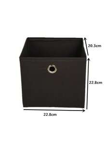 Foldable Black Fabric Storage Box For Home, Book And Clothing Organizer, Clothes And Socks Sorting Storage Bin, Easy Organization And Storage - View 4
