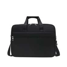 1pc Men's Business Travel Bag, Vintage Crossbody Handbag Design, Large Capacity Shoulder Bag, Zipper Closure, Adjustable Strap, Commute, Shopping, Daily Multi-Functional - Black - View 9