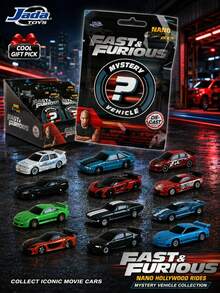 Jada Toys Fast & Furious Nano Holly-Wood Rides Mini Die-Cast Vehicle, Random Style Movie Racing Car Model, Street Racing Inspired Collectible Vehicle, Car Display Ornament, Sports Car Collection Toy, Gift Idea For Fans And Car Lovers - Random 1 Pack - View 1