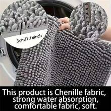 1pc Pet Quick-Dry Door Mat, Suitable For Muddy Paws, Absorbs Moisture And Dirt, Water-Absorbent Non-Slip Washable Mat, Quick-Dry Microfiber, Dog Mud Mat, Indoor Entryway Door Mat, Suitable For Indoor Floors - Machine Washable, Multiple Sizes Available - Grey - View 4