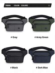 1pc Men's Multi-Functional Waist Bag, Multi-Compartment Large Capacity Chest Bag, Adjustable Shoulder Strap Crossbody Bag, Outdoor Travel, Sling - Fanny Pack - View 3