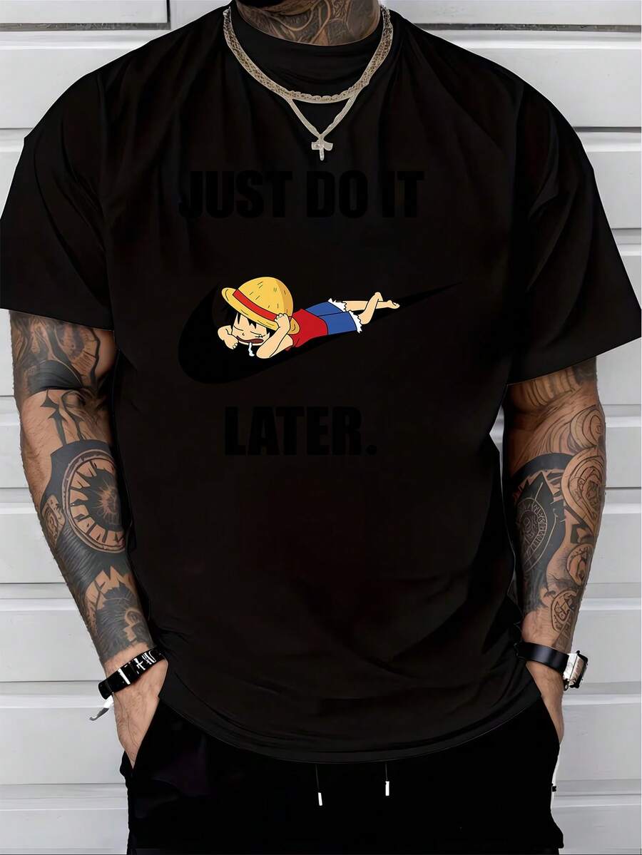 Men T-Shirts - 黑色 - 查看 1