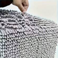 1pc Pet Quick-Dry Door Mat, Suitable For Muddy Paws, Absorbs Moisture And Dirt, Water-Absorbent Non-Slip Washable Mat, Quick-Dry Microfiber, Dog Mud Mat, Indoor Entryway Door Mat, Suitable For Indoor Floors - Machine Washable, Multiple Sizes Available - Grey - View 7