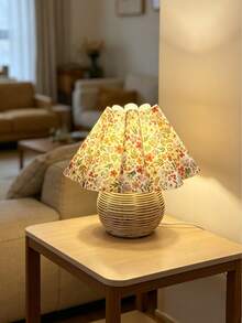 1pc USB Powered Woven Rattan Table Lamp, Ins Vintage Nordic Style Bedside Lamp, Multi-Purpose For Bedroom, Homestay, Restaurant, Camping, Minimalist Warm Light Atmosphere Night Light - Handmade Rattan Table Lamp - View 10