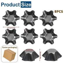 Taco Salad Bowl Maker Molds, 1/4/6/8 Packs Non Stick Carbon Steel Baking Bowls Tortilla Bowl Maker Shell Pans Taco Shell Maker, - Black - View 9