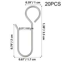 60pcs Metal Curtain Track Hooks S-Shaped Small Curtain Hooks Suitable For Ceiling Curtain Rails (Silver) - Silver - View 14